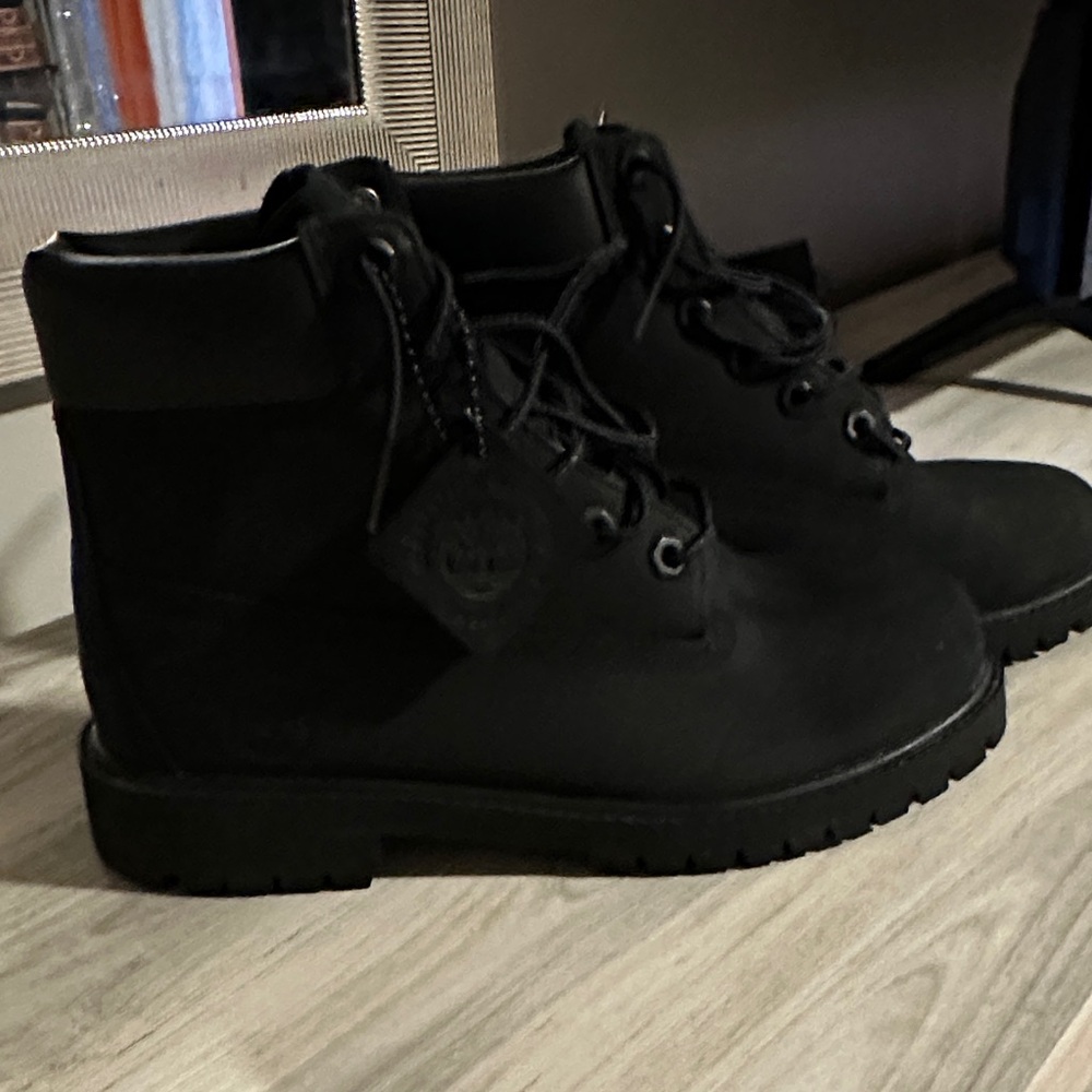 Timberland Black Lace-Up Boots